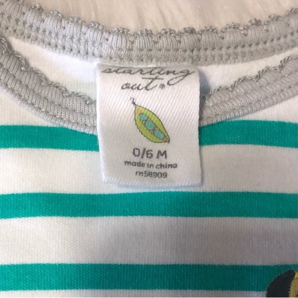 Starting Out Submarine Embroidered Striped Baby Gown - Picture 4 of 7